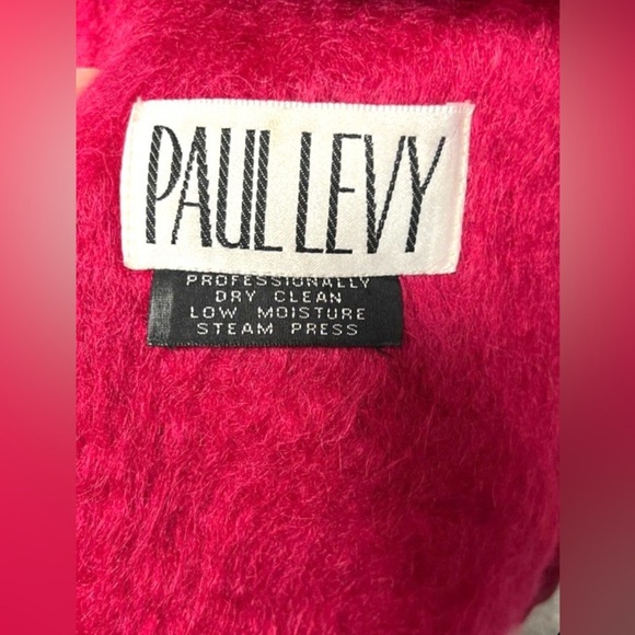 Vintage Paul Levy Fuchsia Pink Mohair Coat Bold Retro Maximalist Statement - Picture 4 of 9